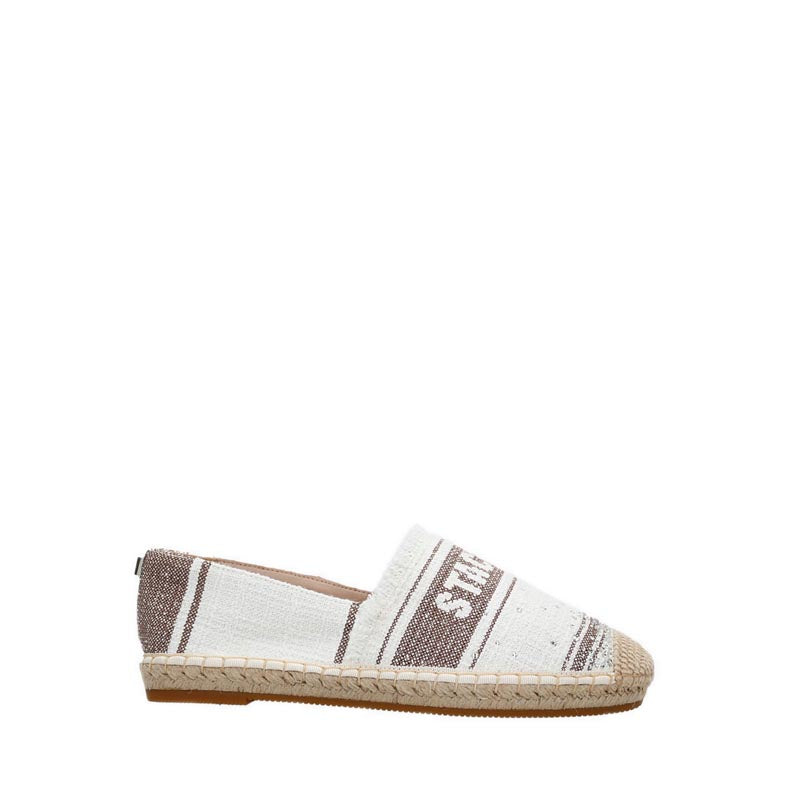 9Ua22-Wht Women'S Espadrilles Flats - White