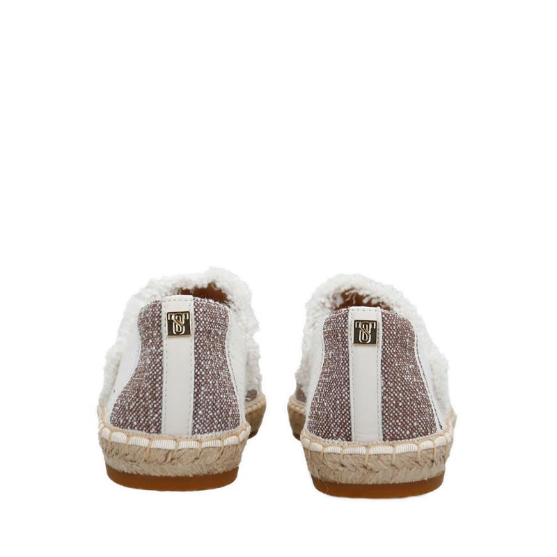 9Ua22-Wht Women'S Espadrilles Flats - White