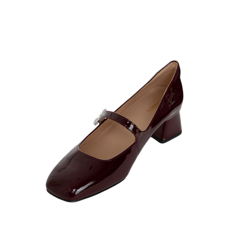 Evt04-Xm0 Heels - Burgundy