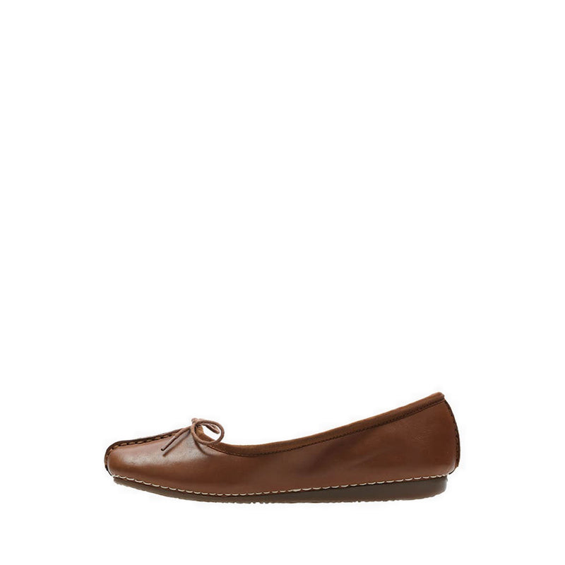 Freckle Ice Women's Flats- Dark Tan Leather