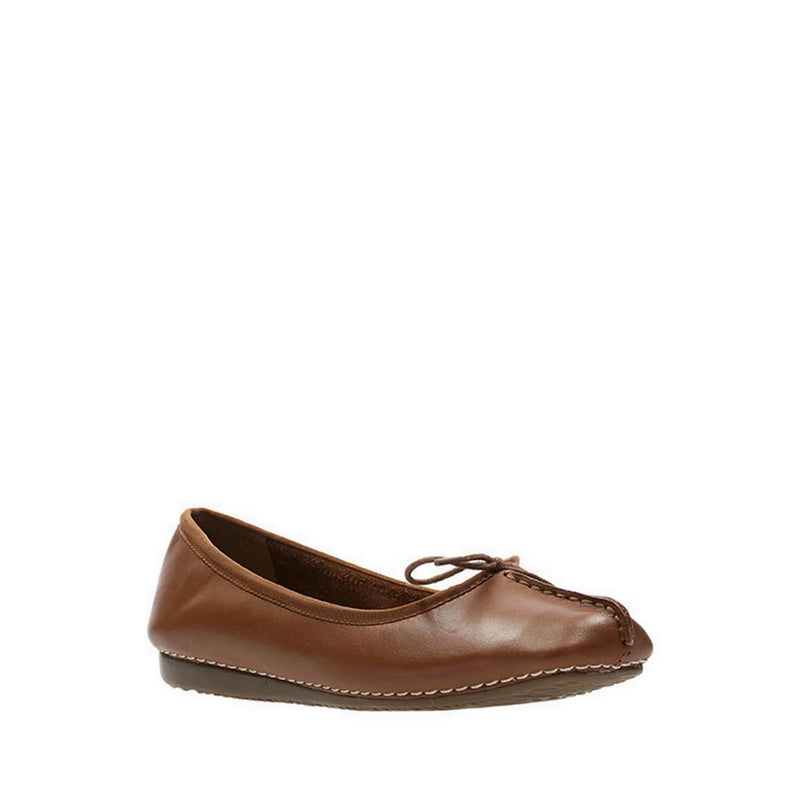 Freckle Ice Women's Flats- Dark Tan Leather