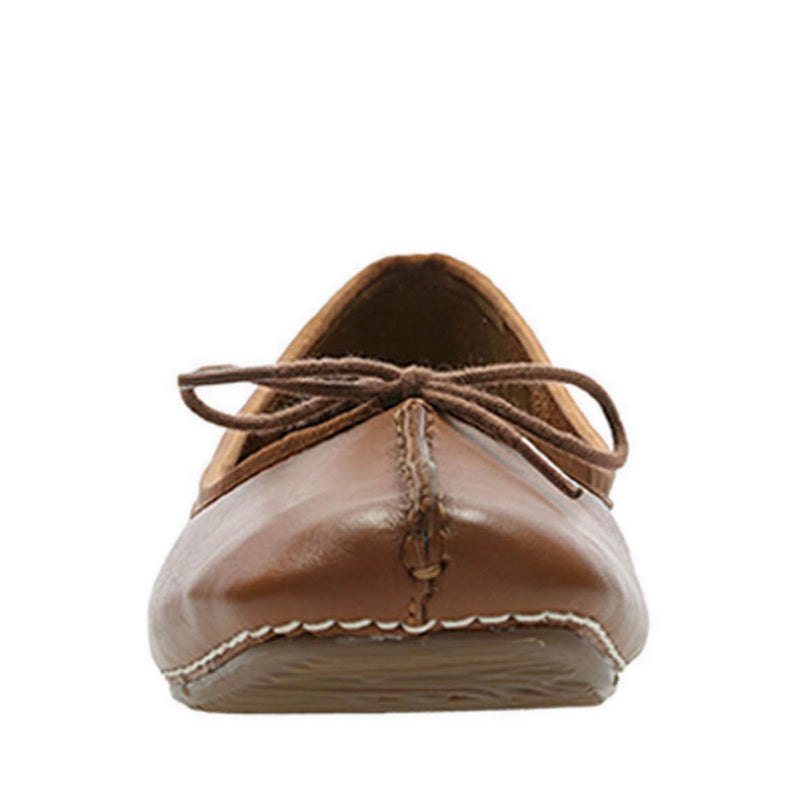 Freckle Ice Women's Flats- Dark Tan Leather