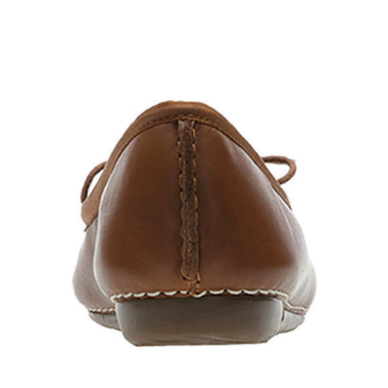 Freckle Ice Women's Flats- Dark Tan Leather
