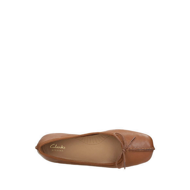 Freckle Ice Women's Flats- Dark Tan Leather