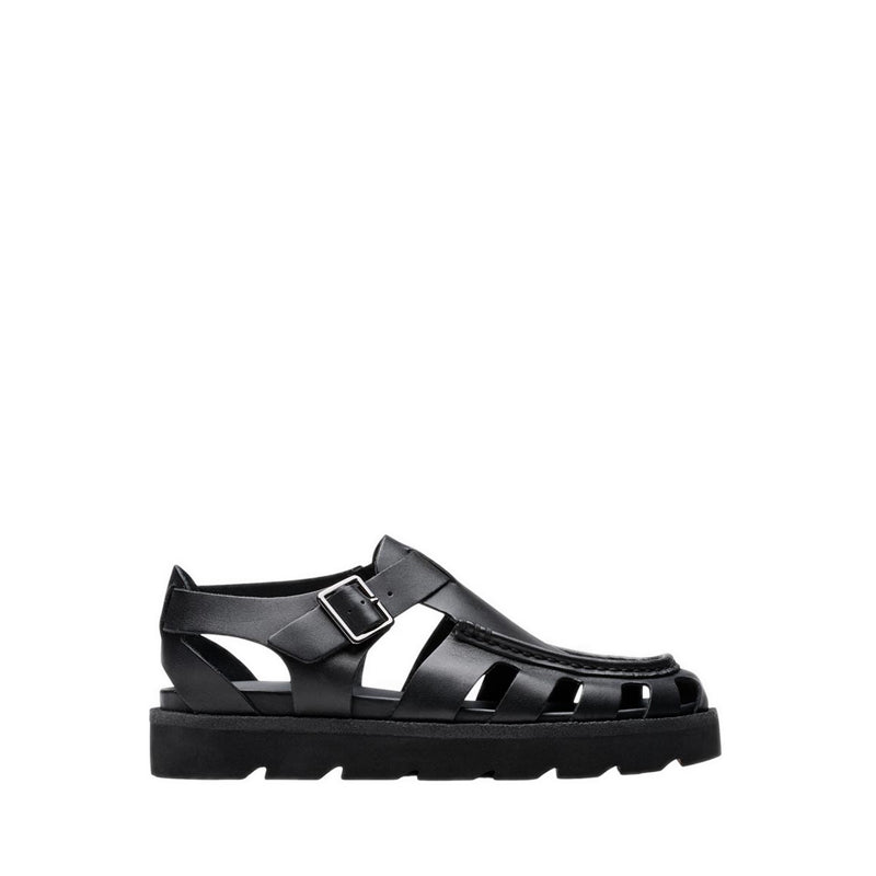 Meare Buckle Black Leather