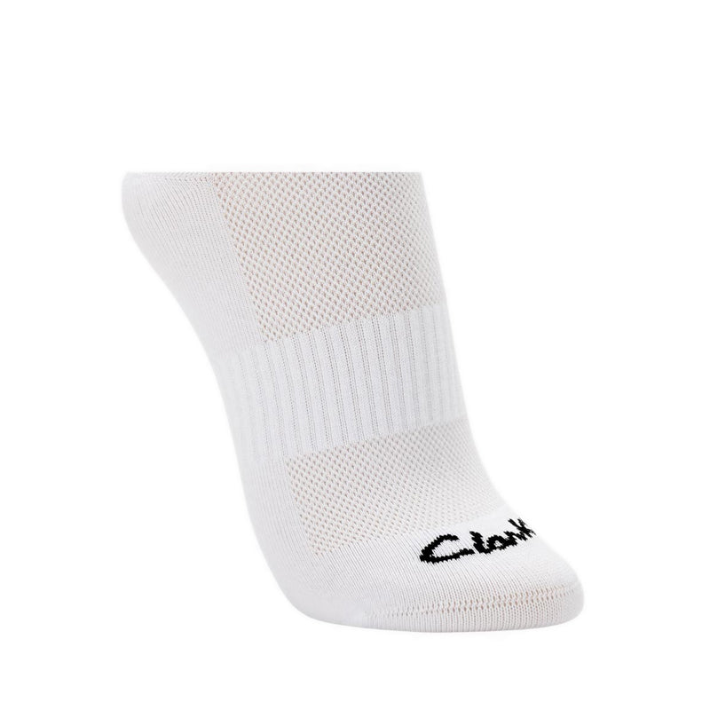 Clarks Socks & Shoecare 3pkSportAnkle. - White