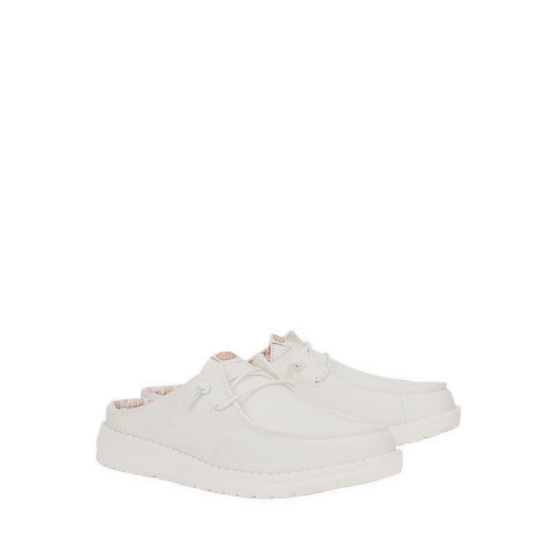Wendy Slip Stretch Canvas White