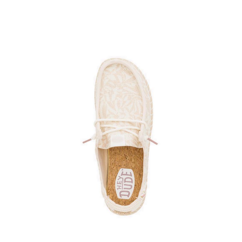 Wendy Espadrille Retro Palm - Pale Pink/White