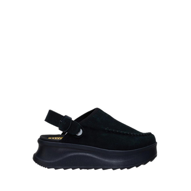 HEYDUDE Delray Clog Suede Black