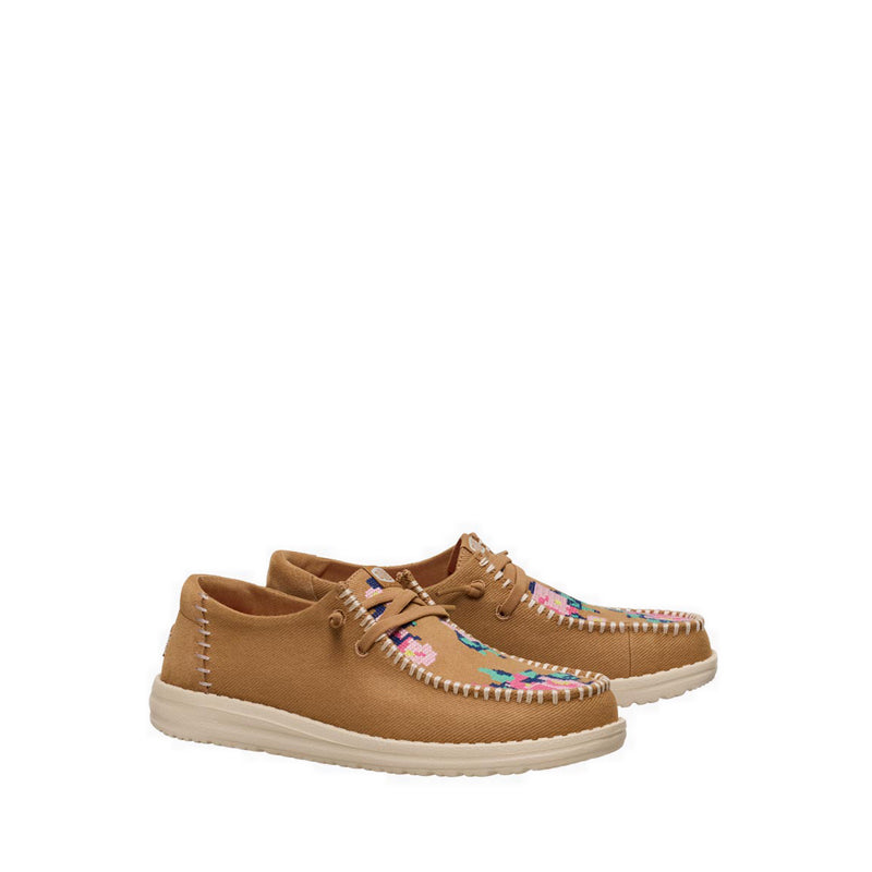 Wendy Cross Stitch Tan/Multi