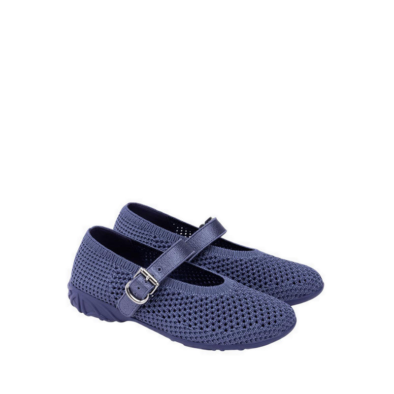Mary Jane Honey Wedge Women's Flats - Blue