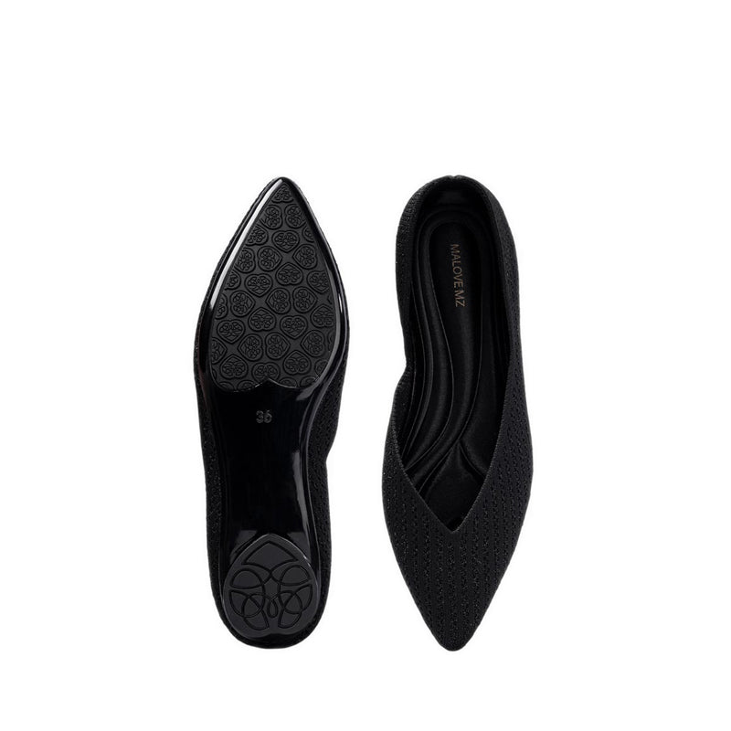 Crystal Love Women's Flats - Black