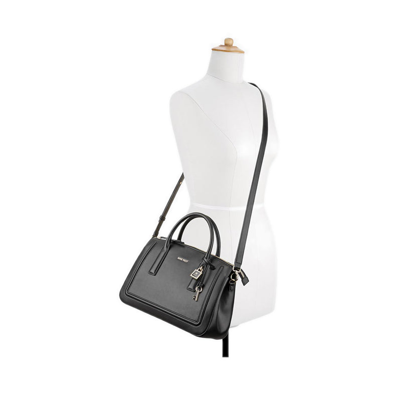 Tenely 2 Comp Satchel Womens Crossbody Bags - Black