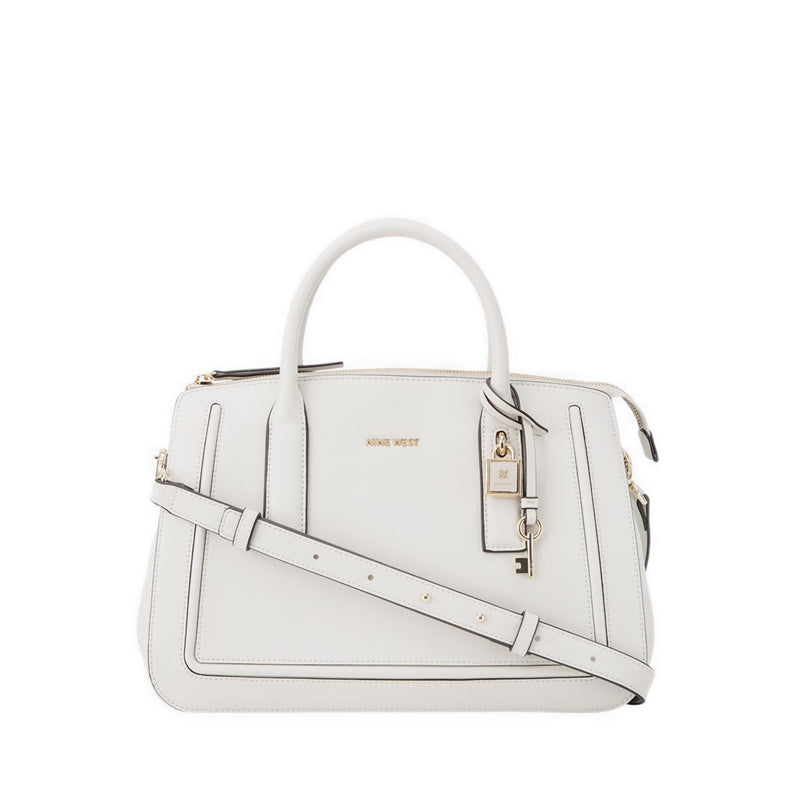 Tenely 2 Comp Satchel Womens Crossbody Bags - White