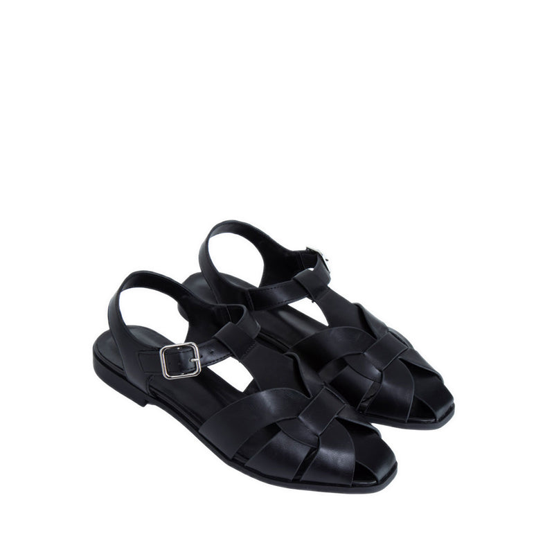ALEA Women's Flat Sandals - Black