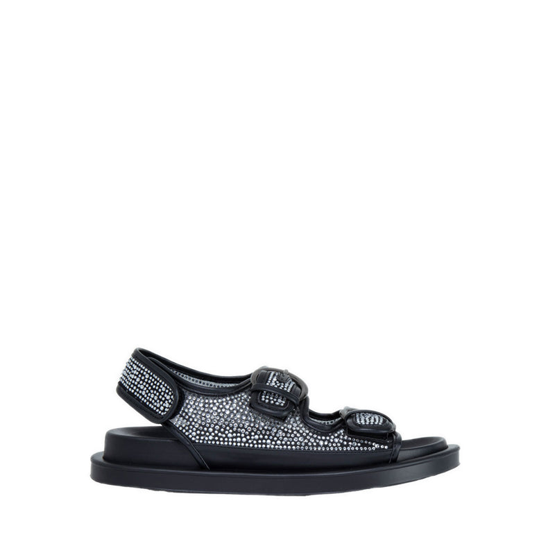 AMBER Women's Flat Sandals - Black