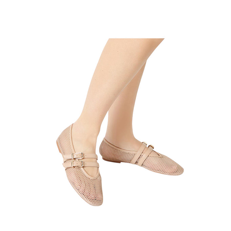 BLANDA Women's Ballerina Flats - Beige