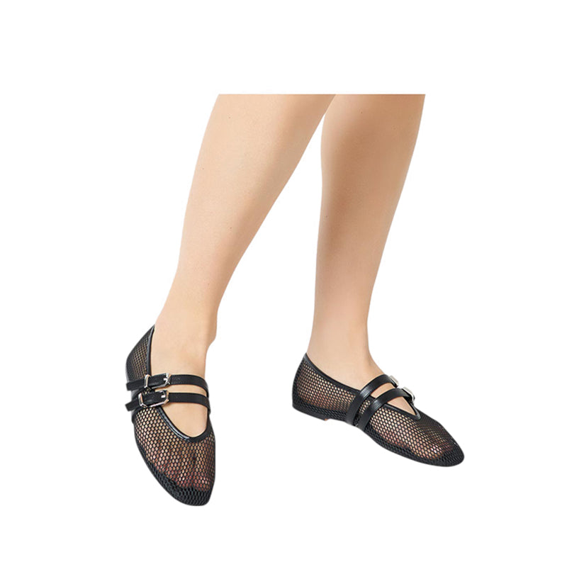 BLANDINE Women's Ballerina Flats - Black