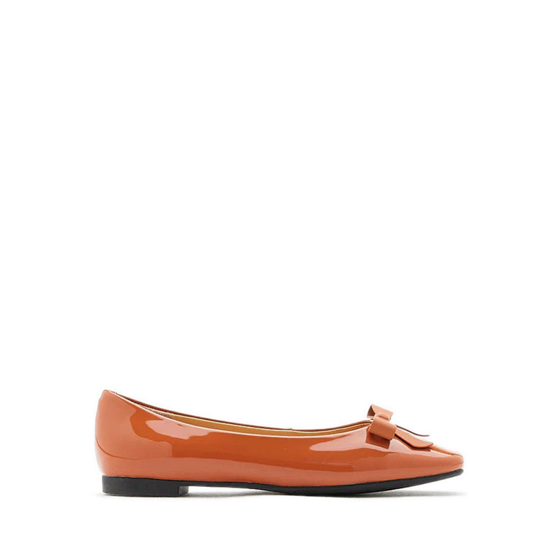 Ariel Ribbon Detailed Flats - Orange