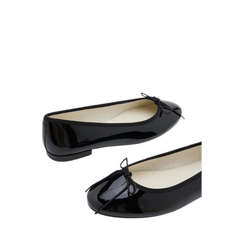 Women's Belmara Bow-Tied Leather Ballet Flats - Black