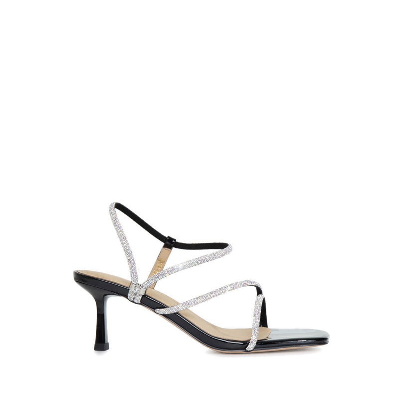 Anklestrap Sandal Heels - Black