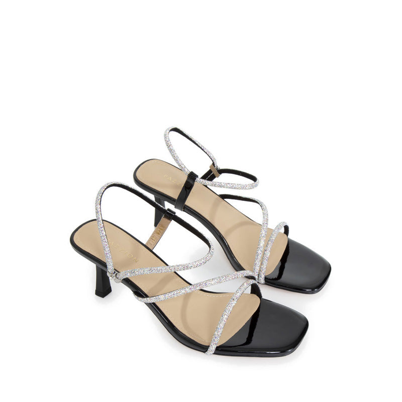Anklestrap Sandal Heels - Black