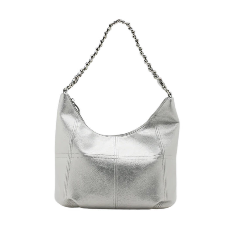 Zana Braided Handle Tote Bag - Silver