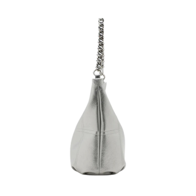 Zana Braided Handle Tote Bag - Silver