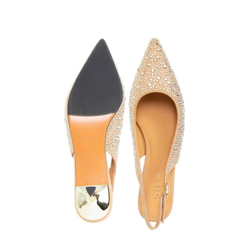 313 Slingback Heels - Beige