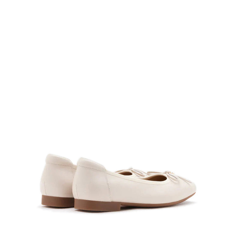 Moxie Square-Toe Ballet Flats - Beige