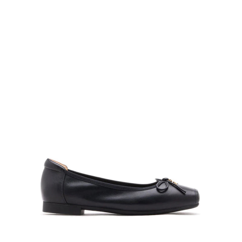 Moxie Square-Toe Ballet Flats - Black