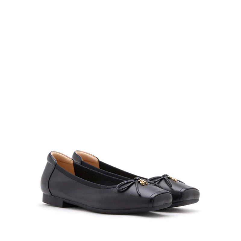 Moxie Square-Toe Ballet Flats - Black