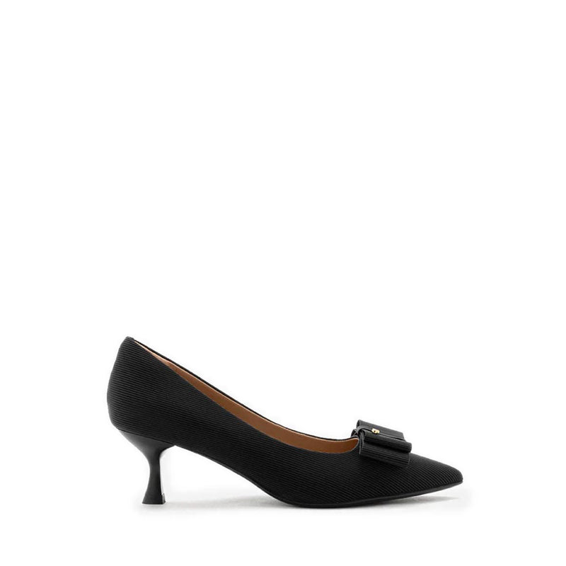 Jream Twin Bow Heels - Black