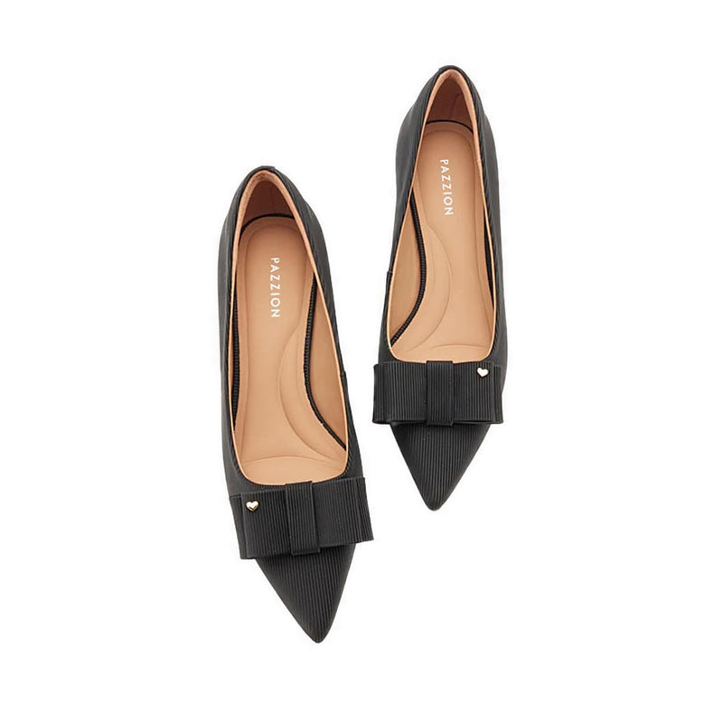 Jream Twin Bow Heels - Black