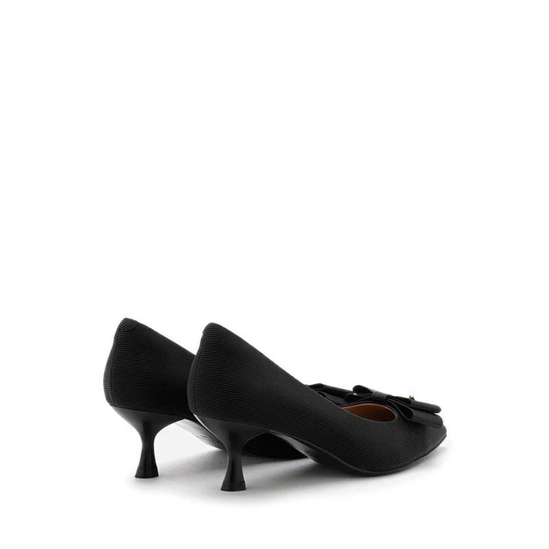 Jream Twin Bow Heels - Black