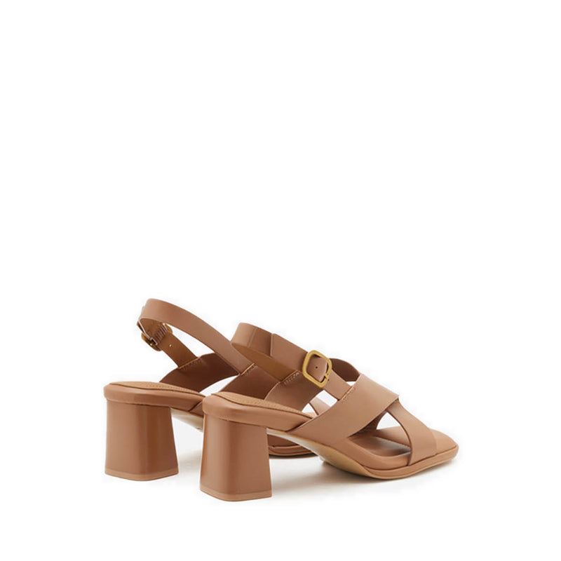 Calla Pillow Strappy Heels - Brown
