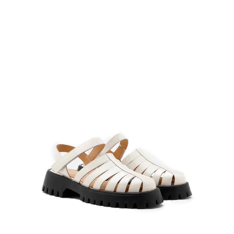 Elowen Cage Strap Sandals - Beige
