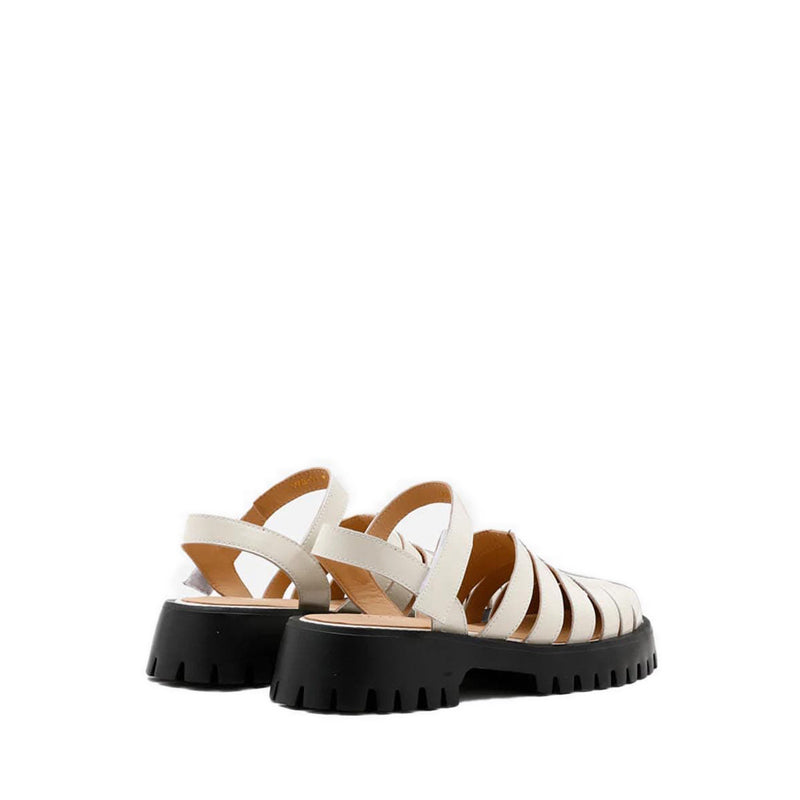 Elowen Cage Strap Sandals - Beige