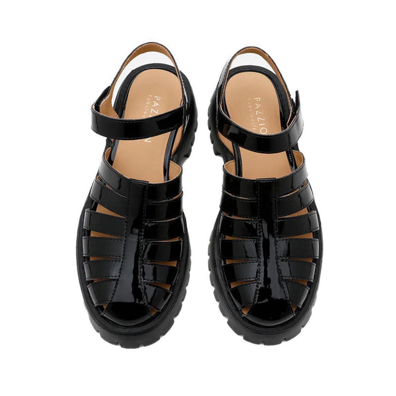 Elowen Cage Strap Sandals - Black