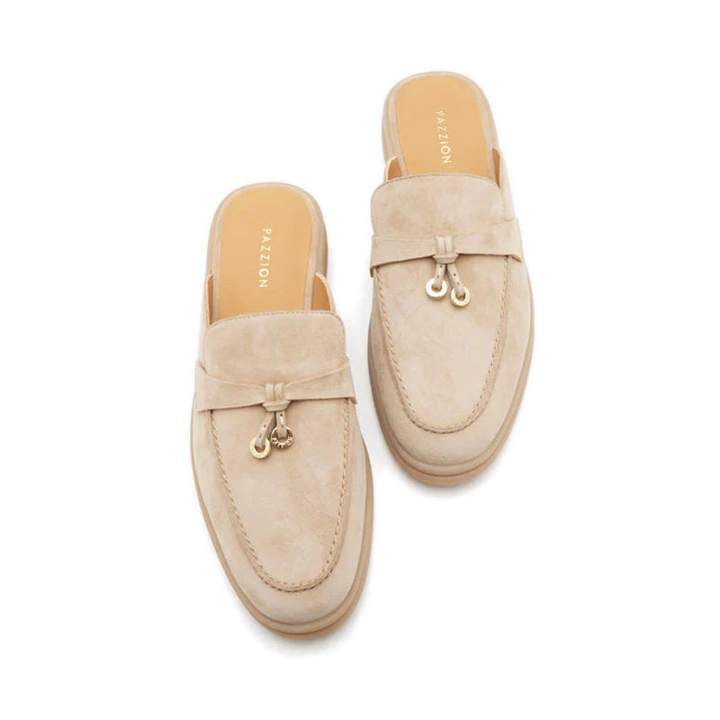 Mavis Suede Mules - Beige