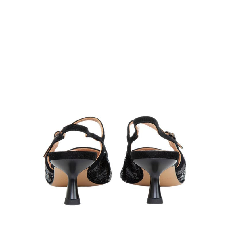 YQ37 Slingback Heels - Black