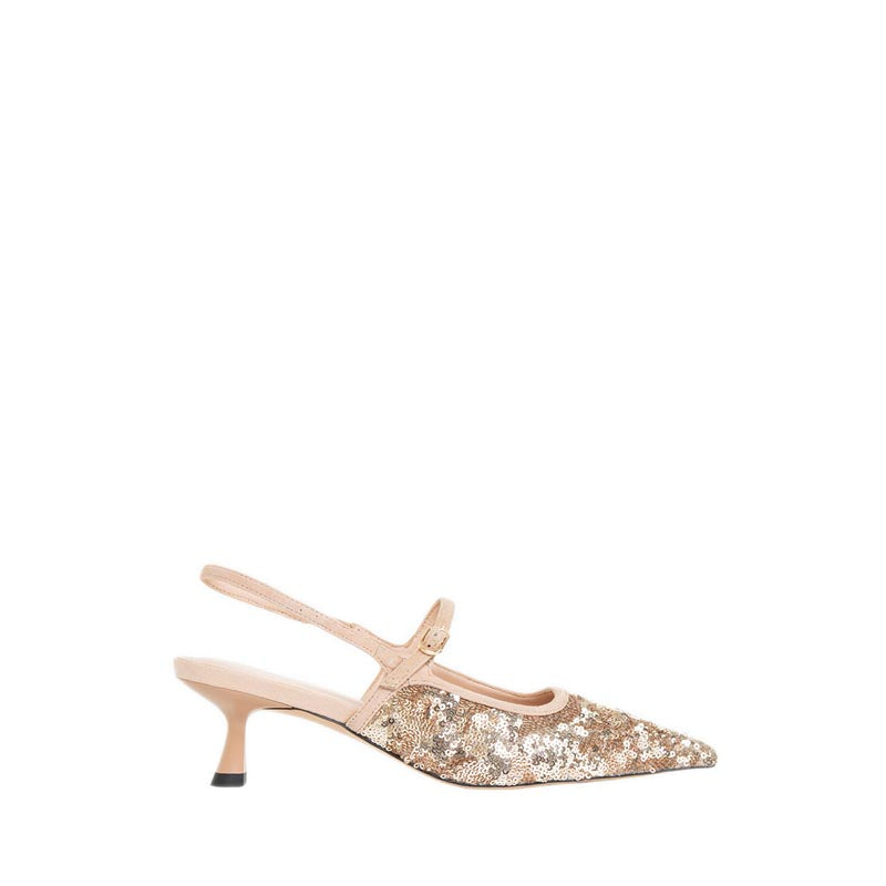 YQ37 Slingback Heels - Champagne