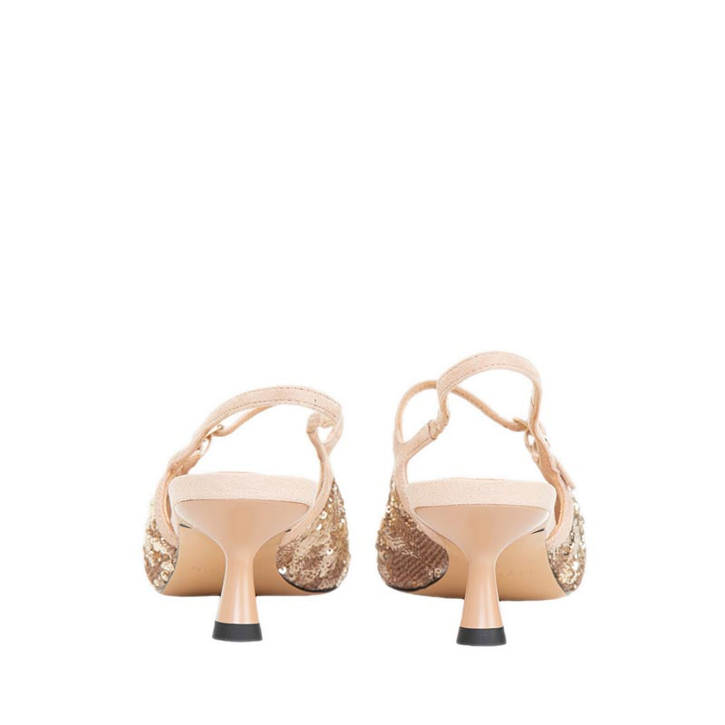 YQ37 Slingback Heels - Champagne