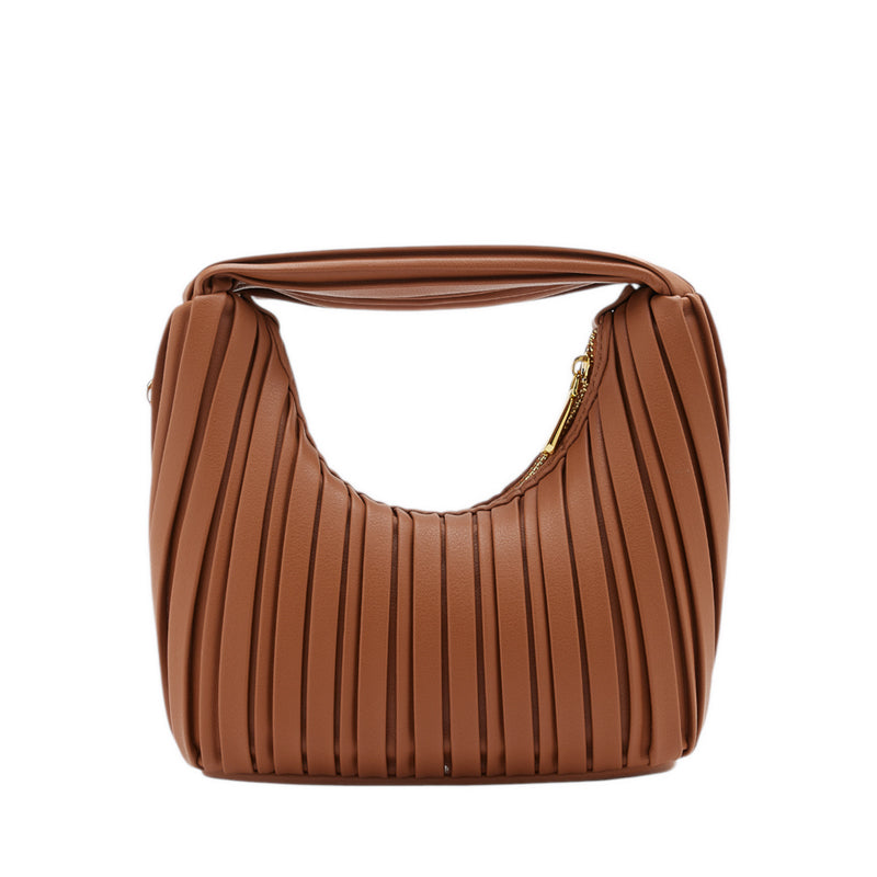 Celia Pleated Bag - Brown