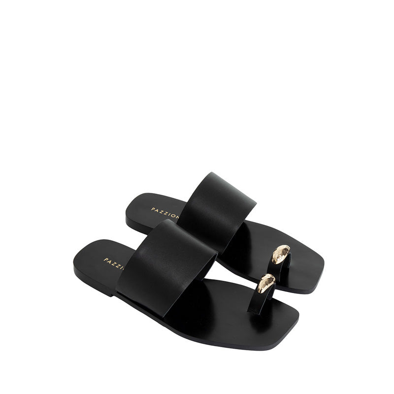 Jhane Toe-Ring Slides - Black
