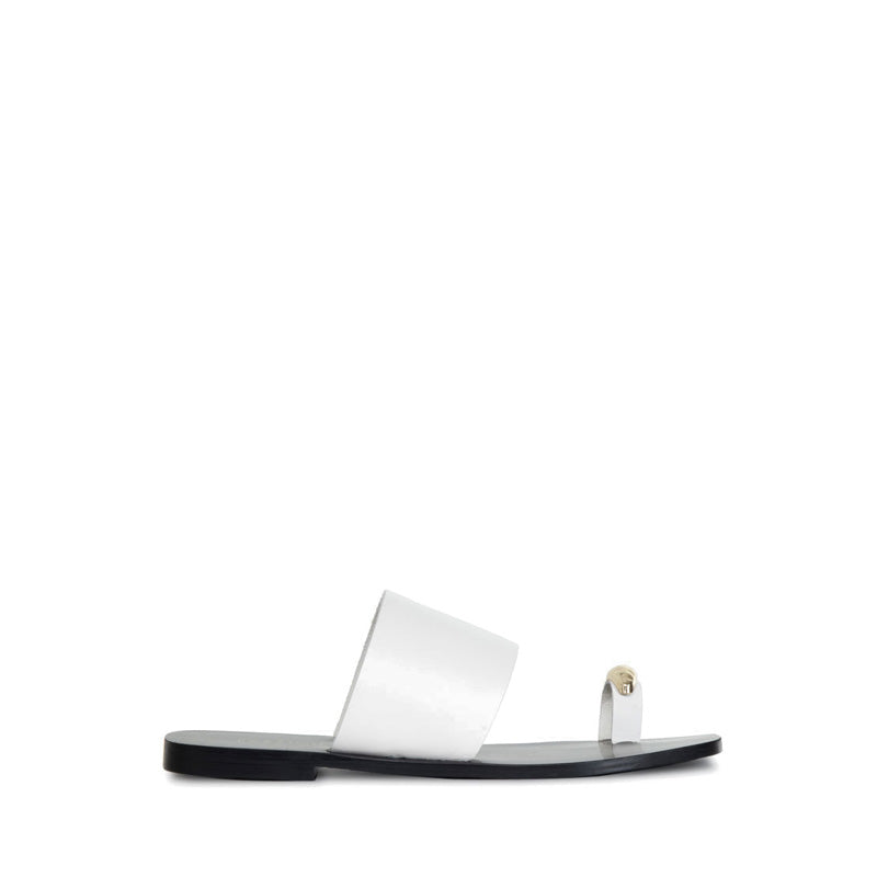 Jhane Toe-Ring Slides - White
