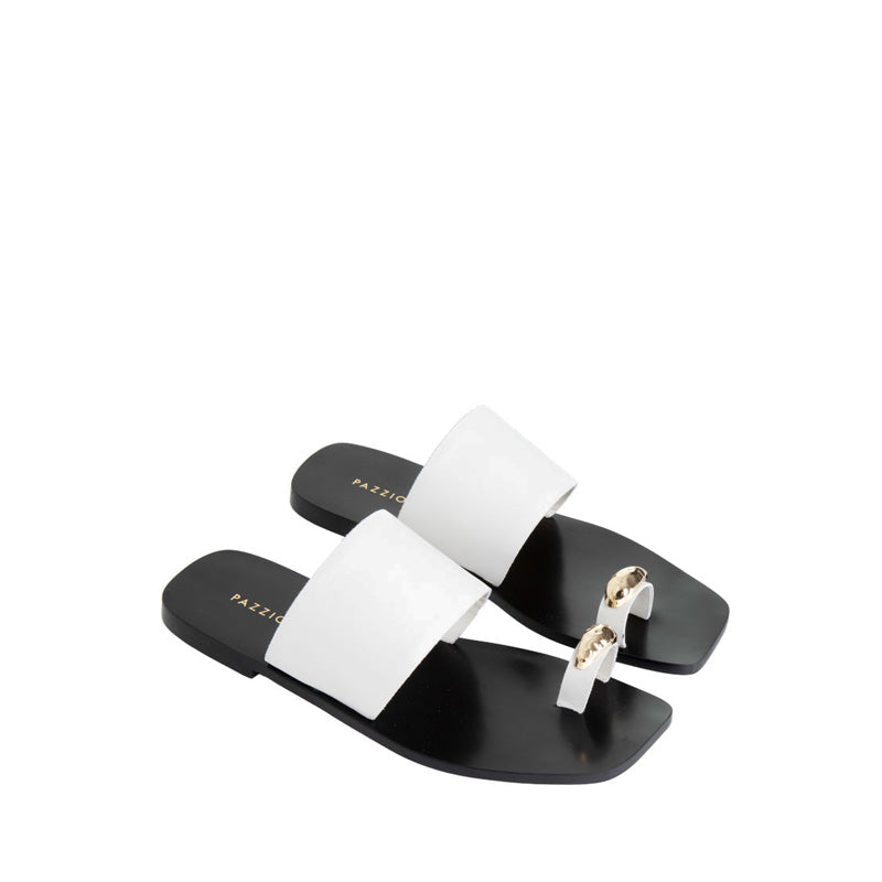 Jhane Toe-Ring Slides - White