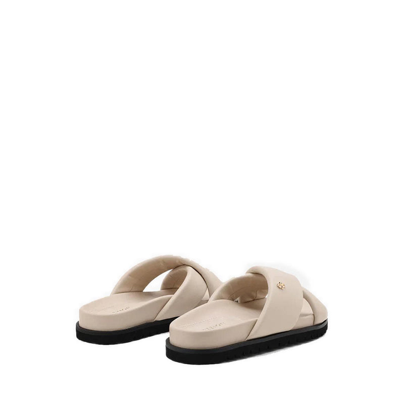 Della Slip On Slide Sandals - Beige