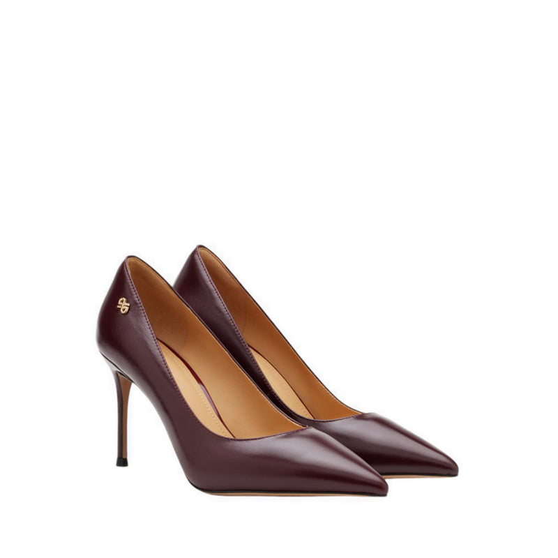 Pazzion Stefano Patent Stiletto Heels - Maroon