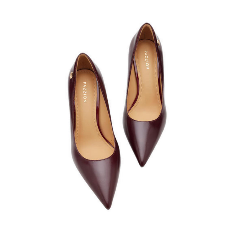 Pazzion Stefano Patent Stiletto Heels - Maroon